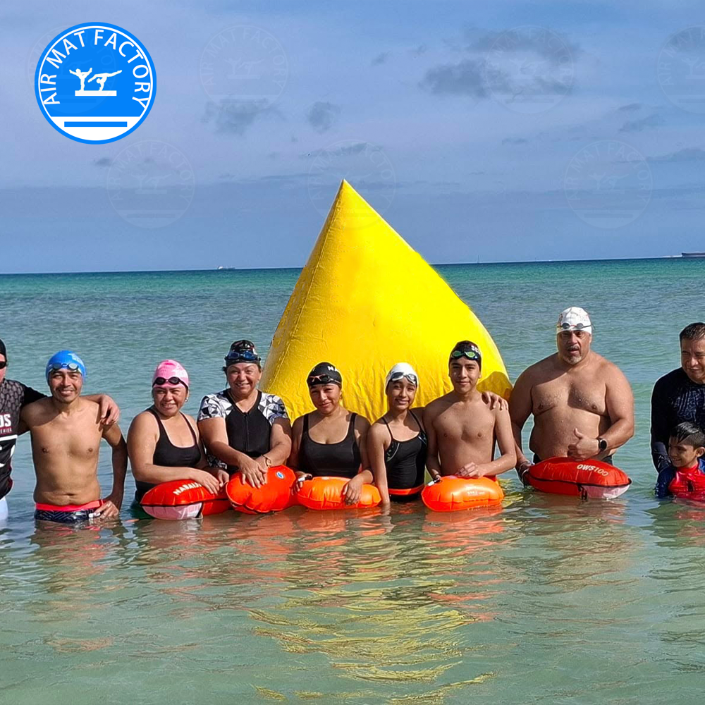 Swim Buoy Open Water - Inflatable Triangular Floating Buoy PVC Open