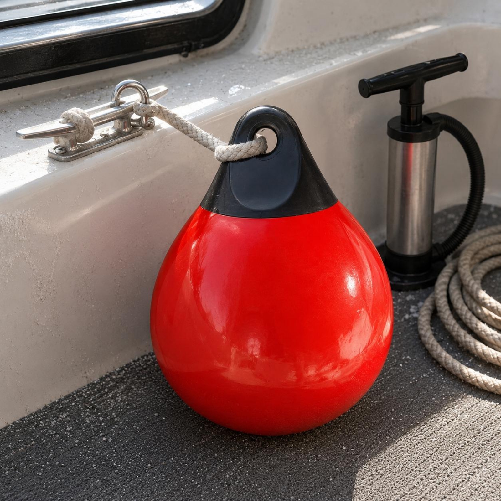 Swim Buoy Open Water - High Visibility Glossy Red Teardrop Buoy